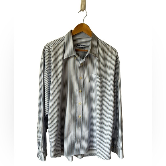 Barbour Stripped Oxford Button Down Long Sleeve Men’s Size 2XL Tailored Fit - Picture 1 of 12